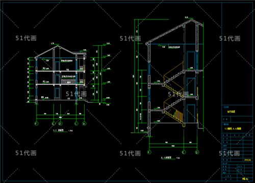 自建房設計圖 159.30平米復式3層獨棟別墅全套施工圖紙